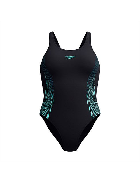 Speedo Womens Placement Muscleback One Piece Swimsuit