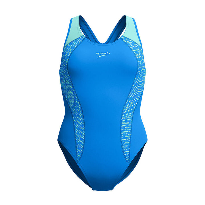 Speedo Womens Placement Laneback One Piece