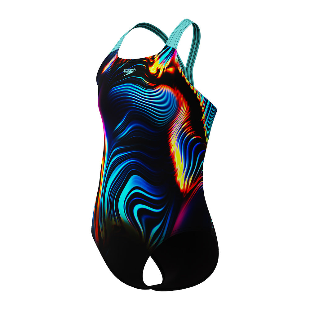 Speedo Girls Digital Placement Powerback - Arctic Glass