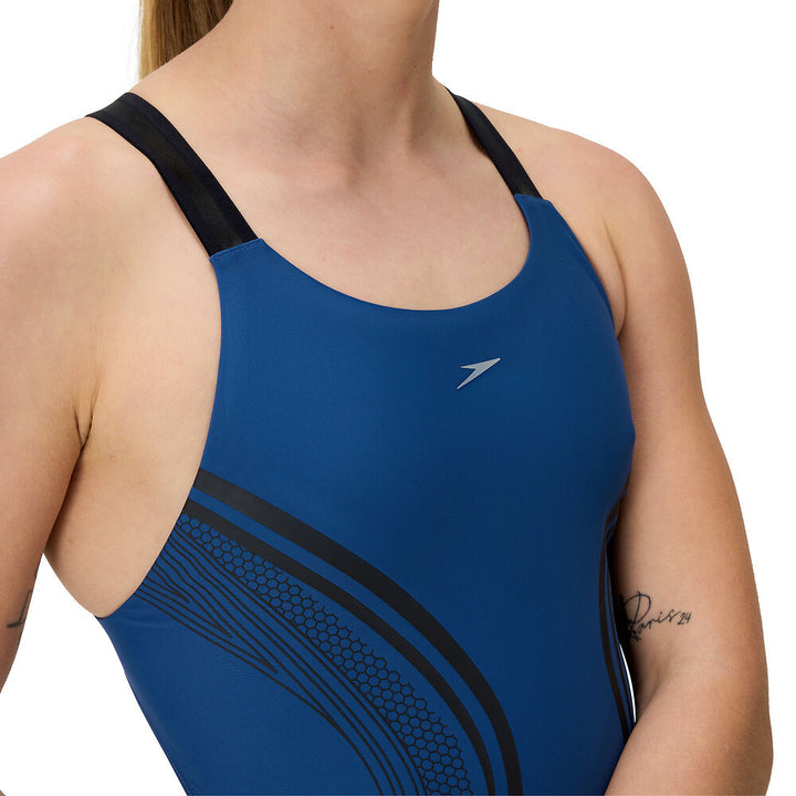 Speedo Womens Printed Performance Back One Piece