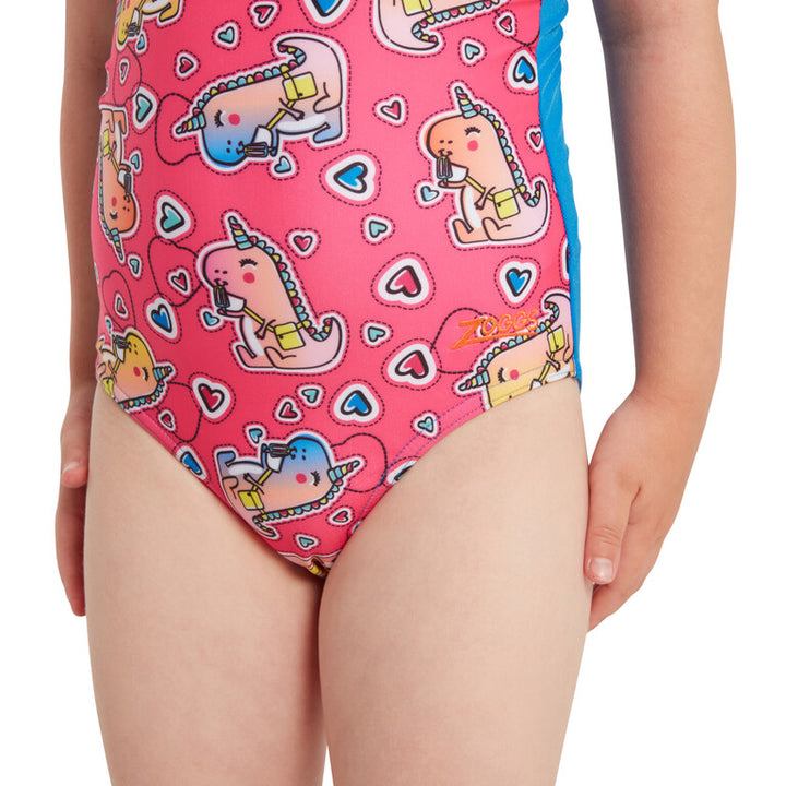 Zoggs Little Dino Tot Girls Actionback