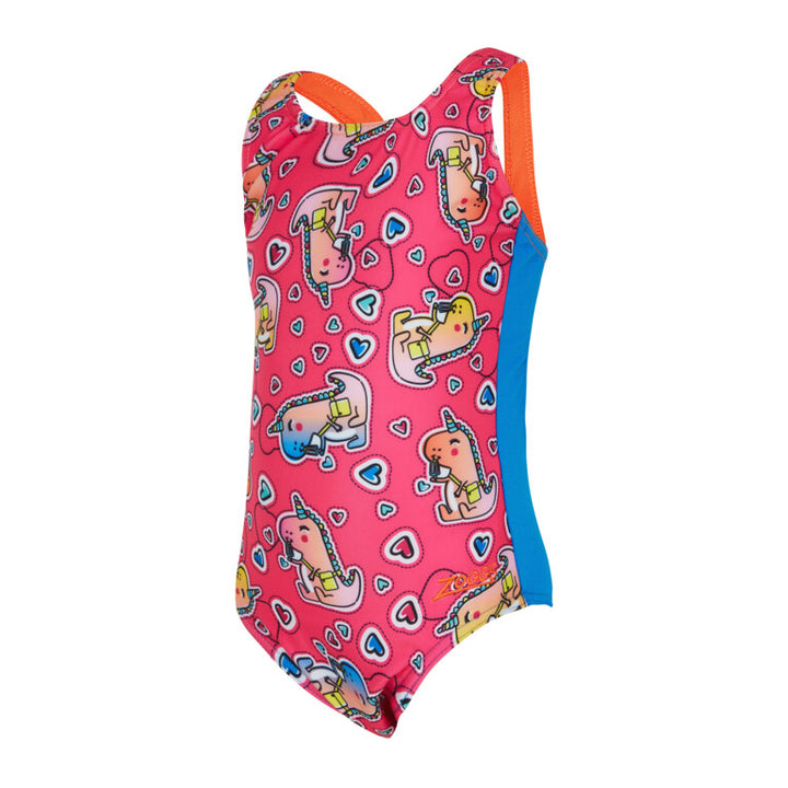 Zoggs Little Dino Tot Girls Actionback