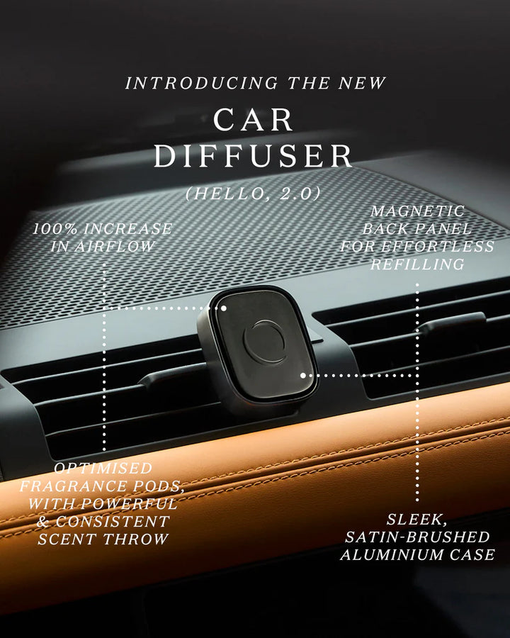 ECOYA's Car Diffuser + includes 1 Lotus Flower Refill