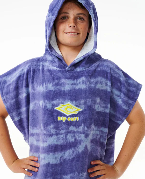 Rip Curl Kids Ocean Blue Tie Dye Hooded Towel