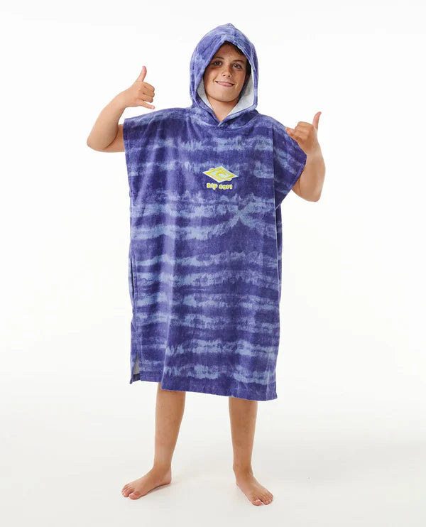 Rip Curl Kids Ocean Blue Tie Dye Hooded Towel