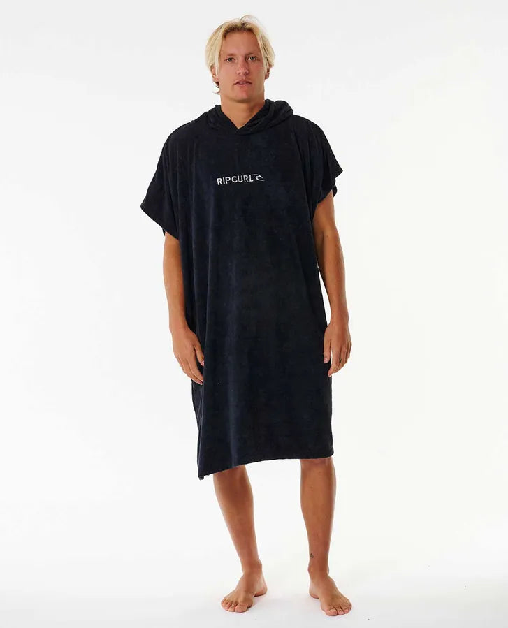 Rip Curl Brand Hooded Towel - Black Adult Unisex