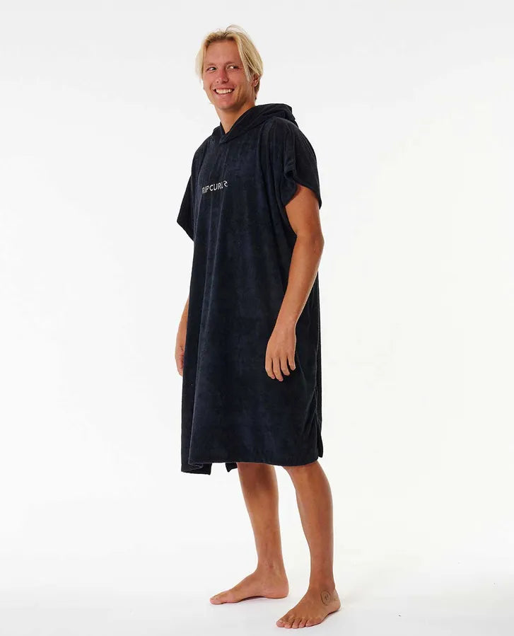 Rip Curl Brand Hooded Towel - Black Adult Unisex