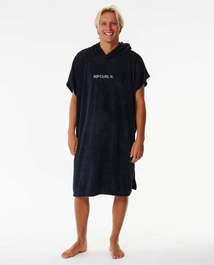 Rip Curl Brand Hooded Towel - Black Adult Unisex