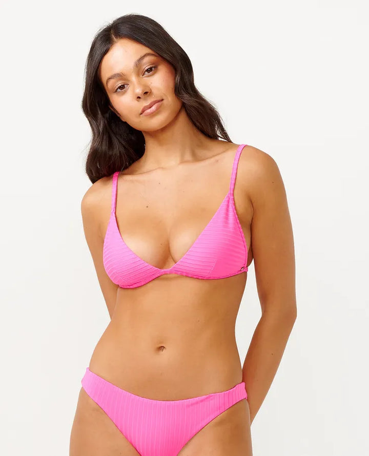 Rip Curl - Premium Surf Fixed Triangle Bikini Top Hot Pink