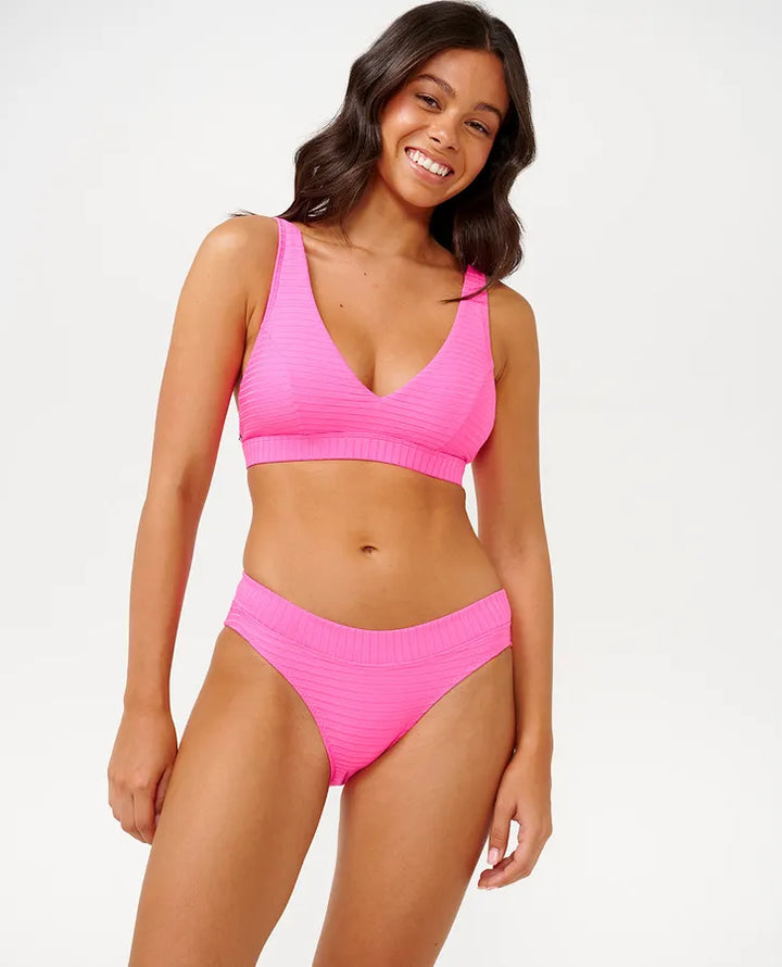 Rip Curl Premium Surf Full Coverage Bikini Bottom Hot Pink