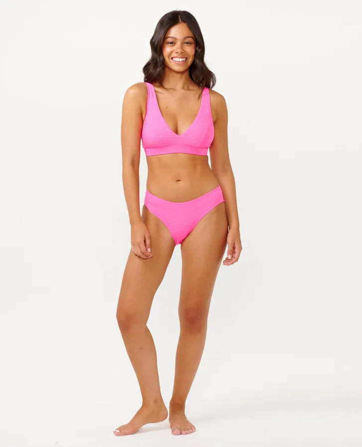 Rip Curl Premium Surf Full Coverage Bikini Bottom Hot Pink