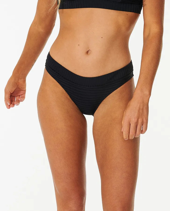 Rip Curl -Premium Surf Full Coverage Bikini Bottoms Black