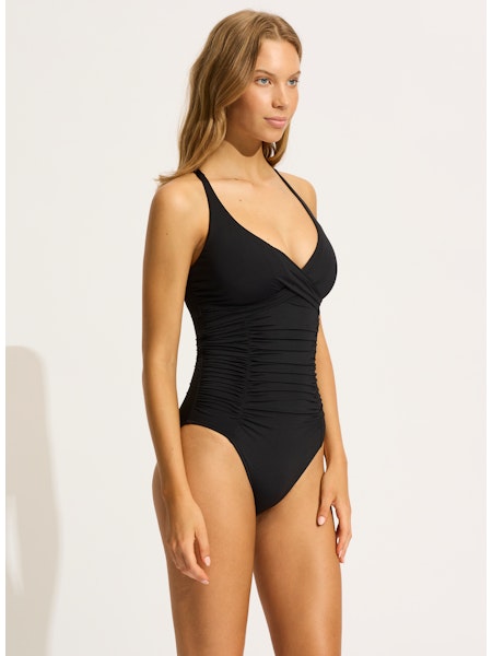 Seafolly Women's MF Gathered Wrap Front One Piece