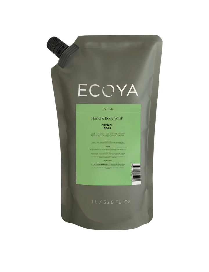 Ecoya French Pear Body Washer Refill 1L
