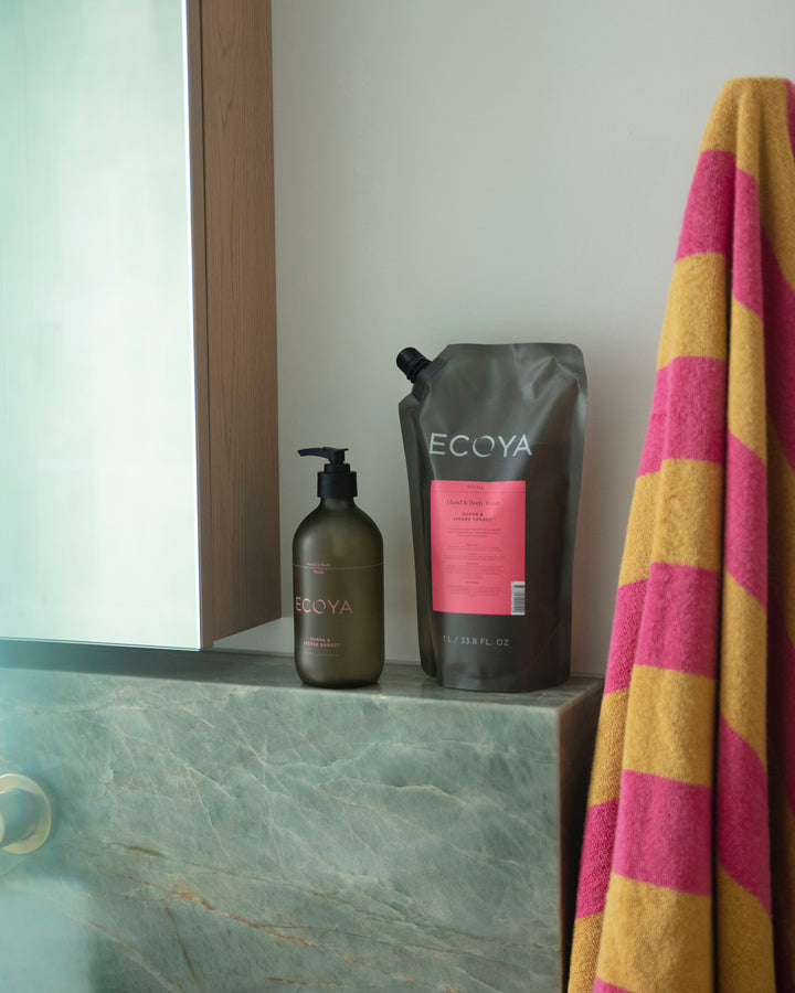 Ecoya Guava & Lychee Sorbet Hand & Body Wash Refill 1L
