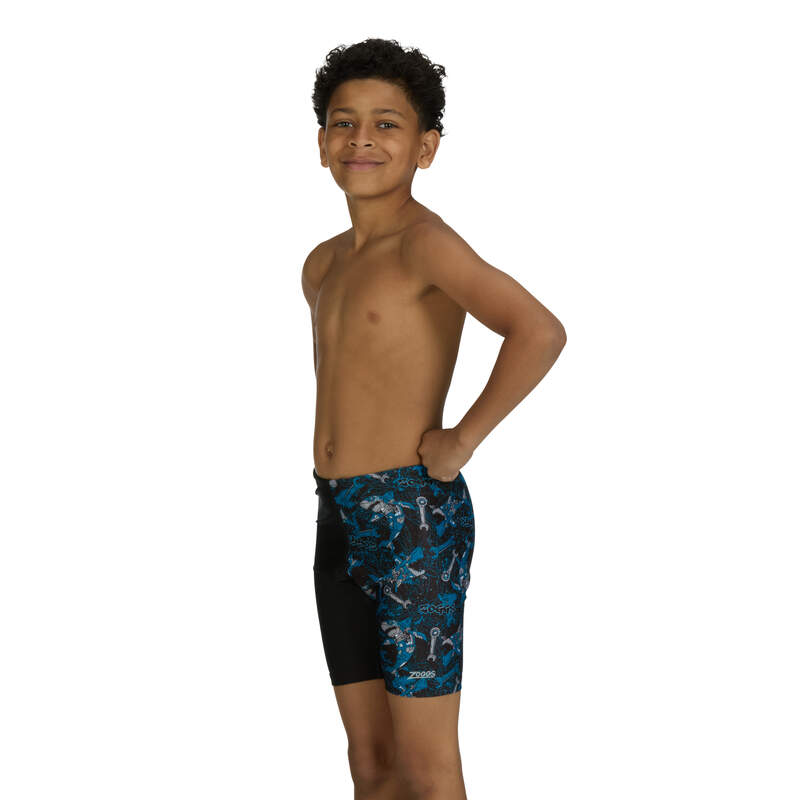 Zoggs Boys Shark Bot Mid Jammer