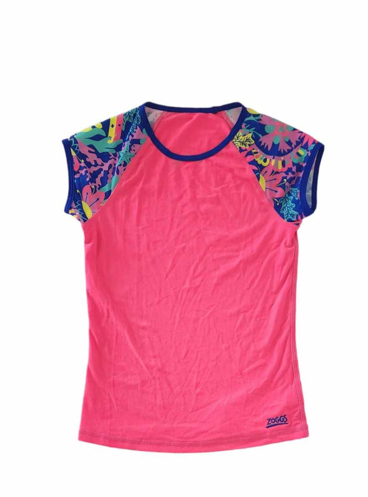 Zoggs Girls Ocean Play Short Sleeve Sun Top