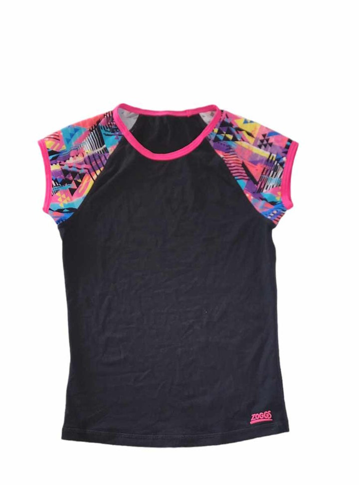 Zoggs Girls Labyrinth Short Sleeve Sun Top