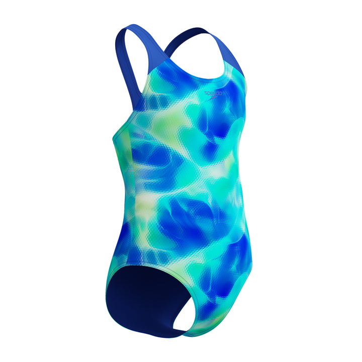 Speedo Junior Girls Allover Print Splashback One Piece