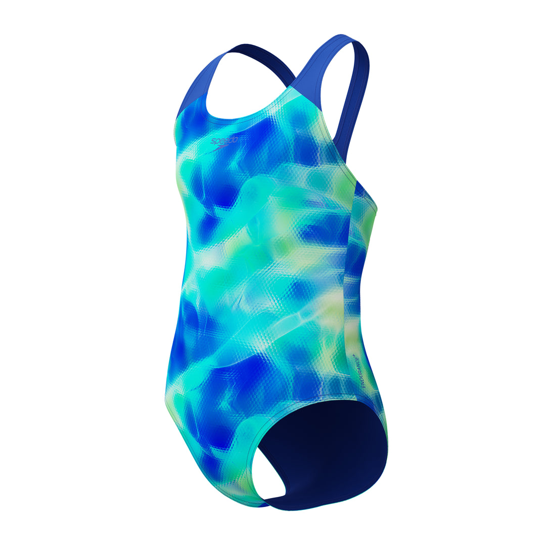 Speedo Junior Girls Allover Print Splashback One Piece