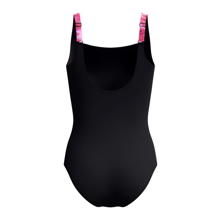 Speedo Womens Shaping Lunalustre Print One Piece - Anthracite/Ruby