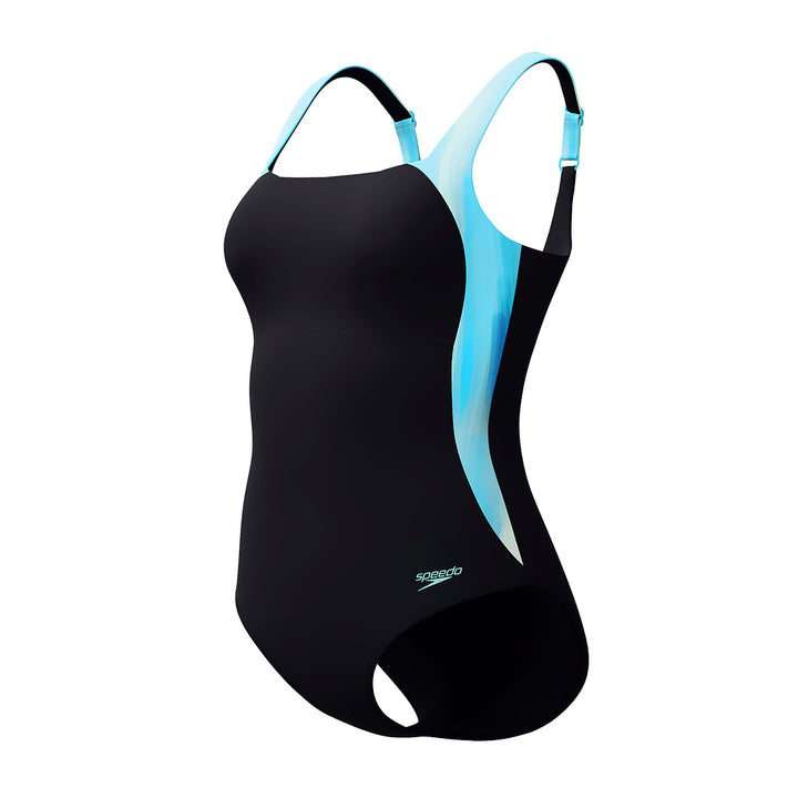 Speedo Womens Shaping Square LunaLustre One Piece - Arctic Glass