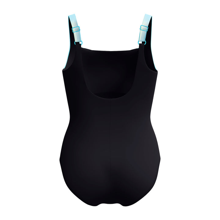 Speedo Womens Shaping Square LunaLustre One Piece - Arctic Glass