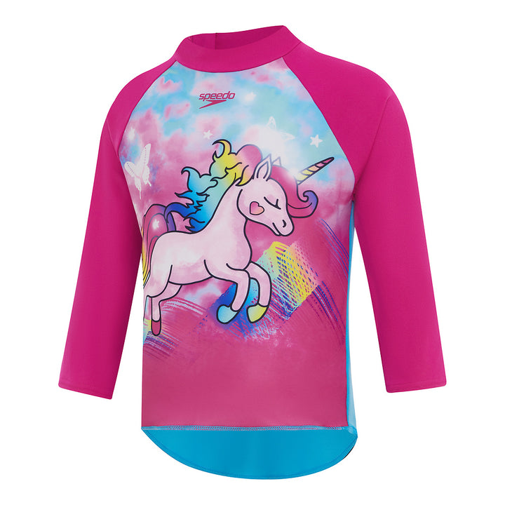 Speedo Tot Girls Unicorn Rash Top