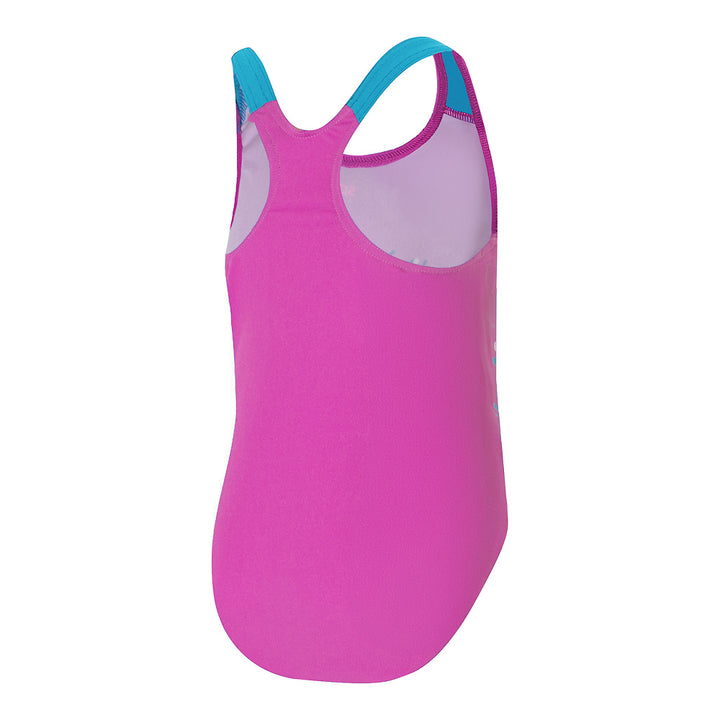 Speedo Toddler Girls Cutie Fish Swimsuit - Neon Violet /Picton Blue
