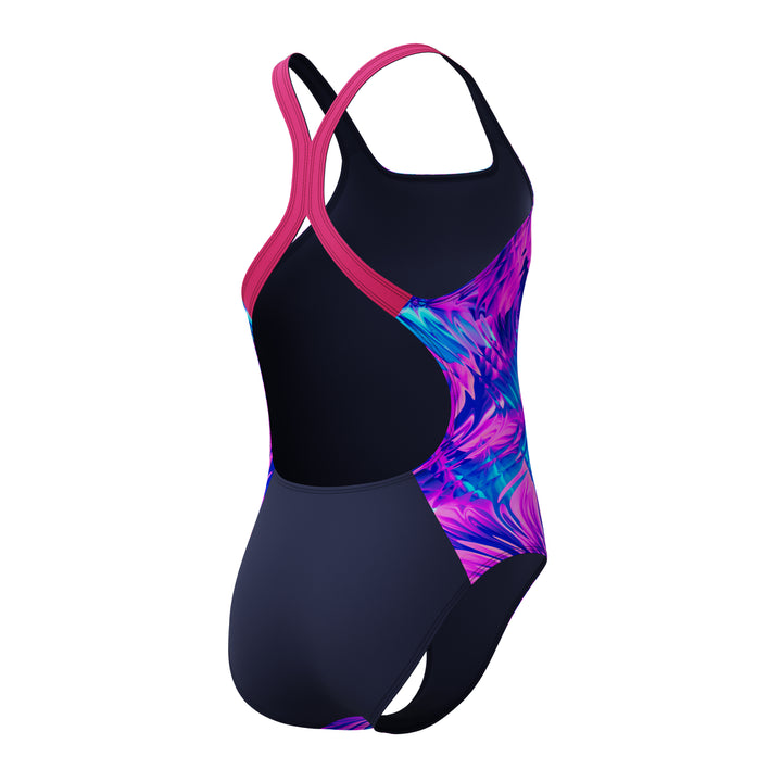 Speedo Junior Girls Allover Print Powerback One Piece