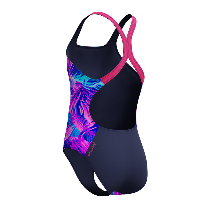 Speedo Junior Girls Allover Print Powerback One Piece