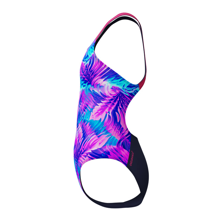 Speedo Junior Girls Allover Print Powerback One Piece