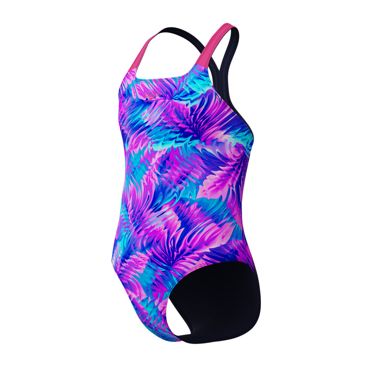 Speedo Junior Girls Allover Print Powerback One Piece