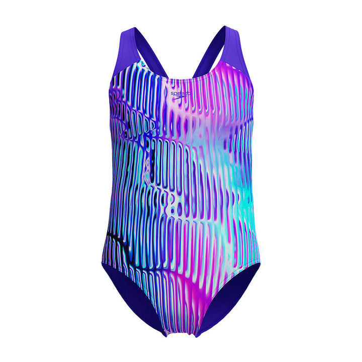 Speedo Junior Girls Digital Allover Splashback One Piece