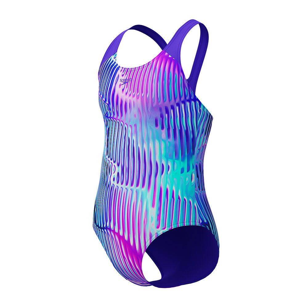 Speedo Junior Girls Digital Allover Splashback One Piece