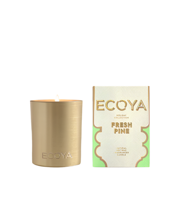 Ecoya Holiday: Fresh Pine Goldie Candle 400g