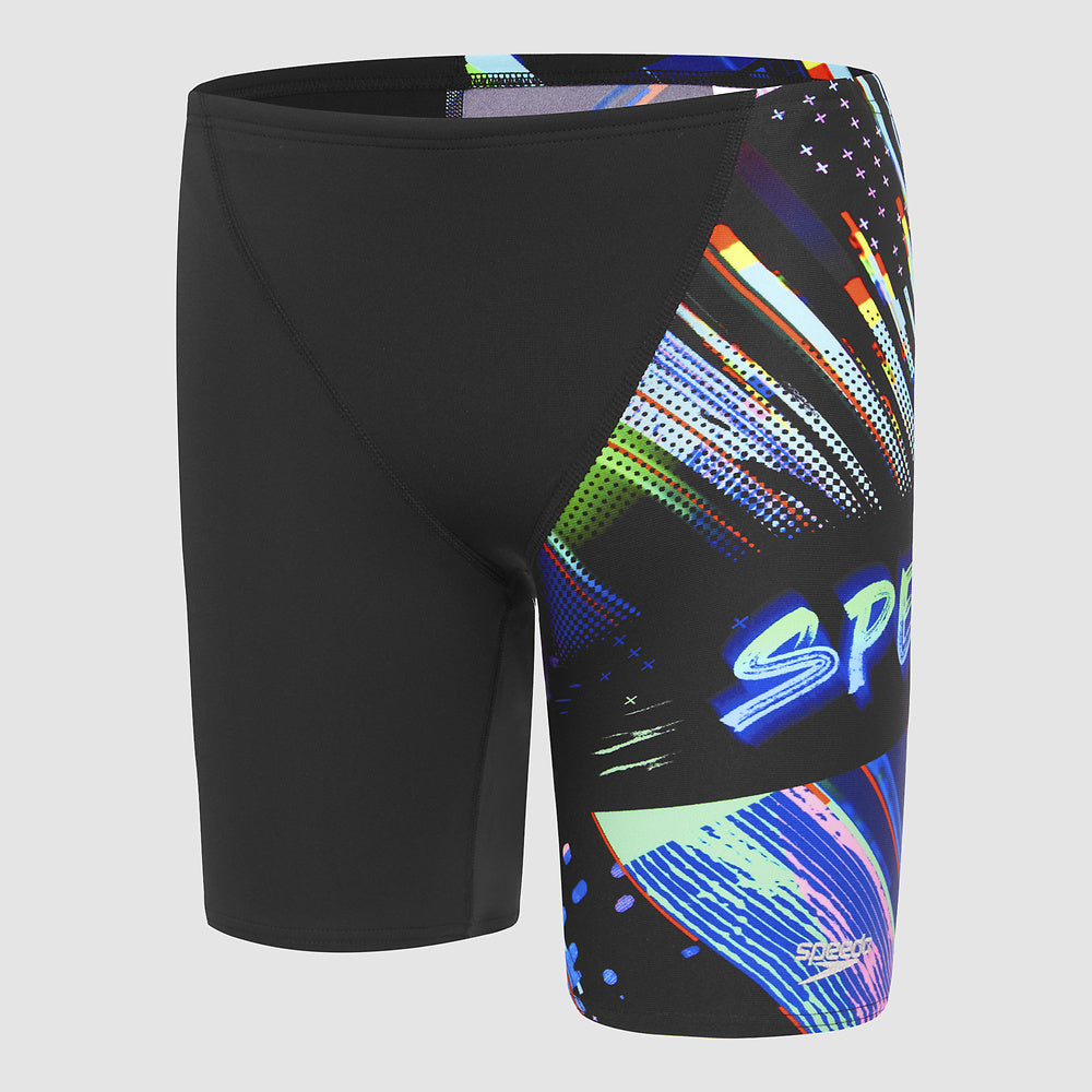 Speedo Boys Incite Jammer - Black/Blue Flame/Ecstatic Pink/Fake Green/Fluo Yellow/Spear Mint