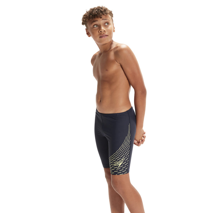 Speedo Boys Medley Logo Jammer - True Navy/Spritz