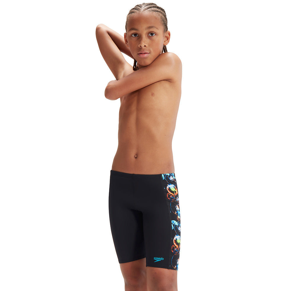 Speedo Boys Digital Allover Jammer - Black/Hypersonic