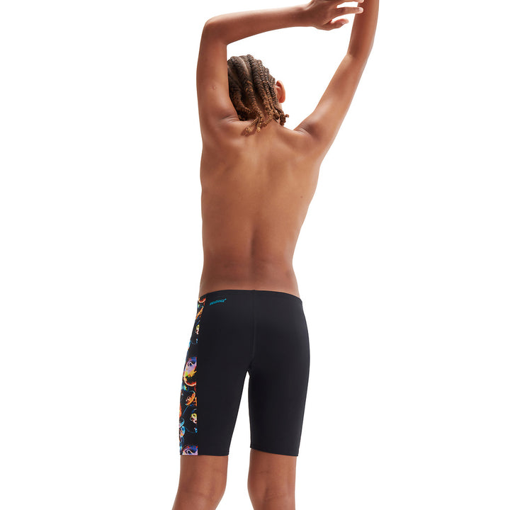 Speedo Boys Digital Allover Jammer - Black/Hypersonic