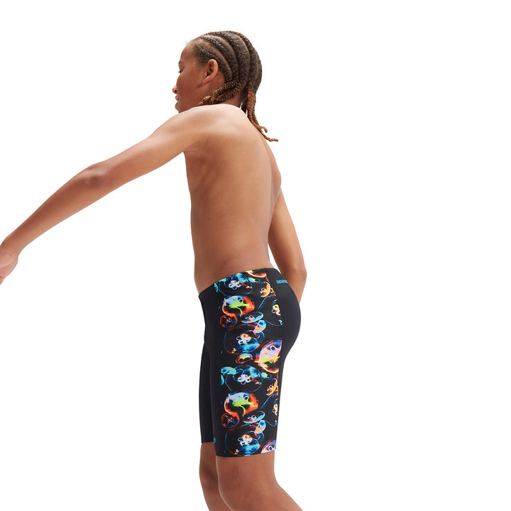 Speedo Boys Digital Allover Jammer - Black/Hypersonic