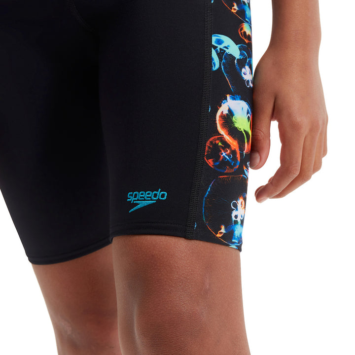 Speedo Boys Digital Allover Jammer - Black/Hypersonic