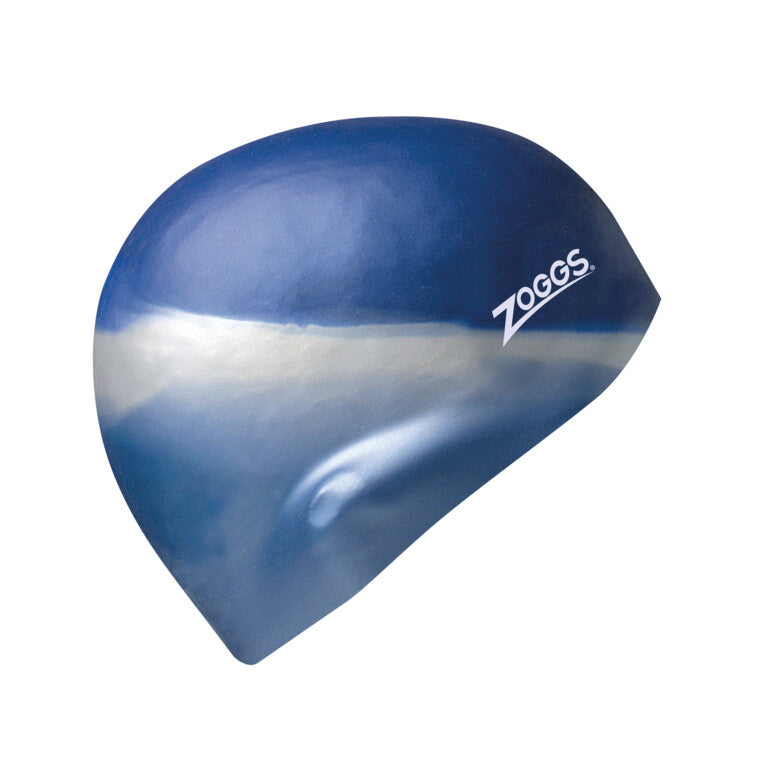 Zoggs Multi Colour Silicone Swimming Cap Blue / Silver