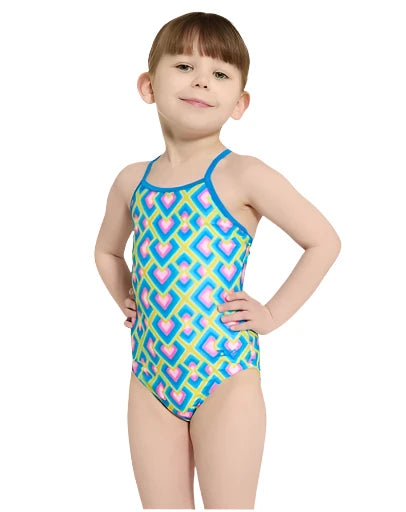 Zoggs Xena Girls High Back Swimsuit