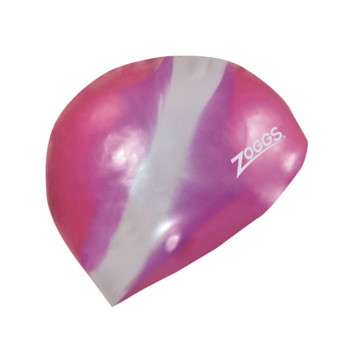 Zoggs Multi Colour Silicone Swimming Cap - Pink / Silver