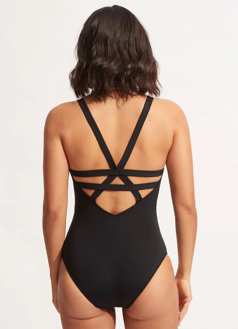 Seafolly Collective Womens Deep V One Piece